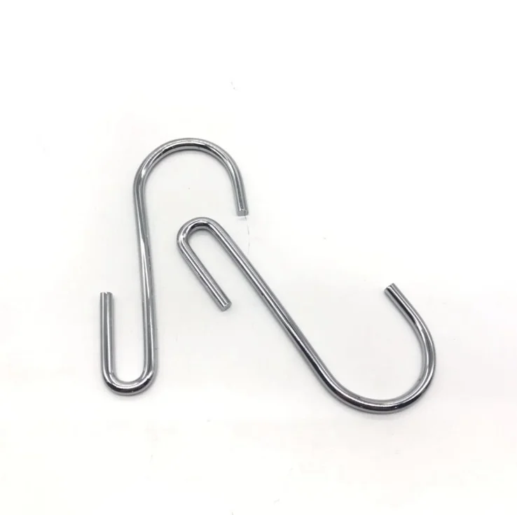 Galvanized Hanging S Shape Hooks Stainless Steel Black Metal Wire J Hook