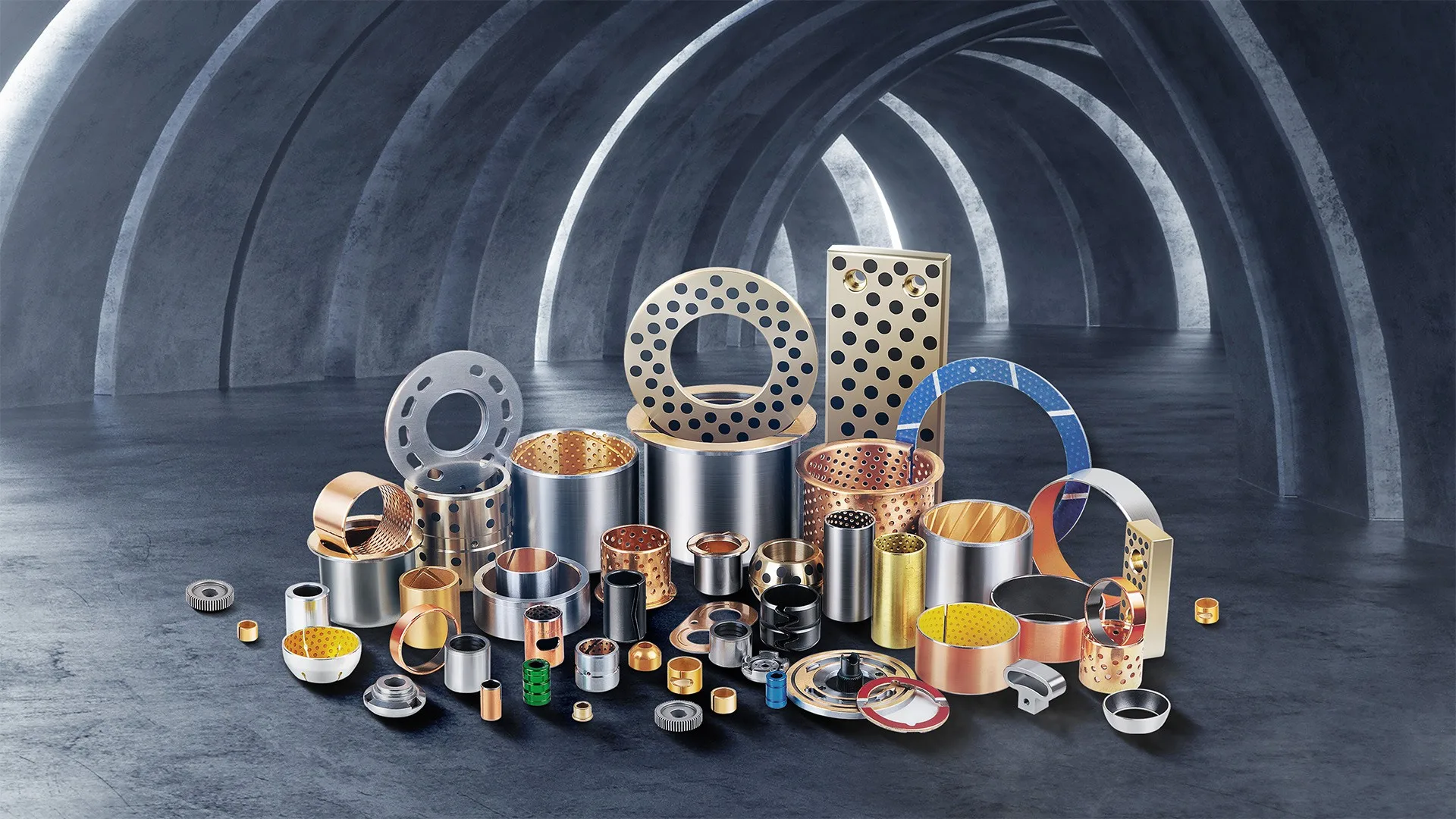 White PTFE Bushing with Graphite Bronze Brass Material for Marine Industry Water Pump Engine Metallos /Oilless Bearing