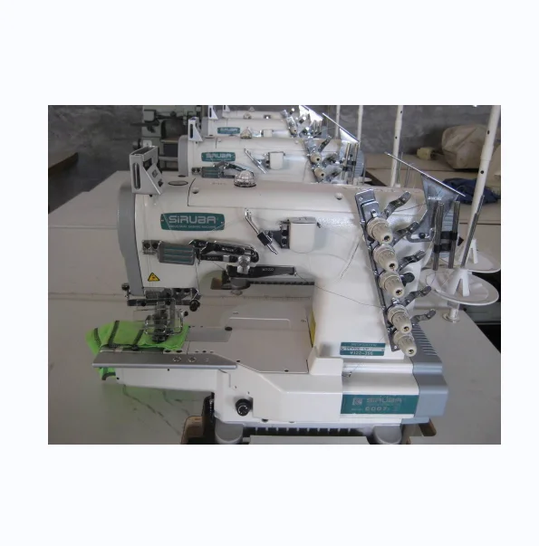 Good Condition Used Cylinder Bed Interlock Stitch Machine With Siruba ...