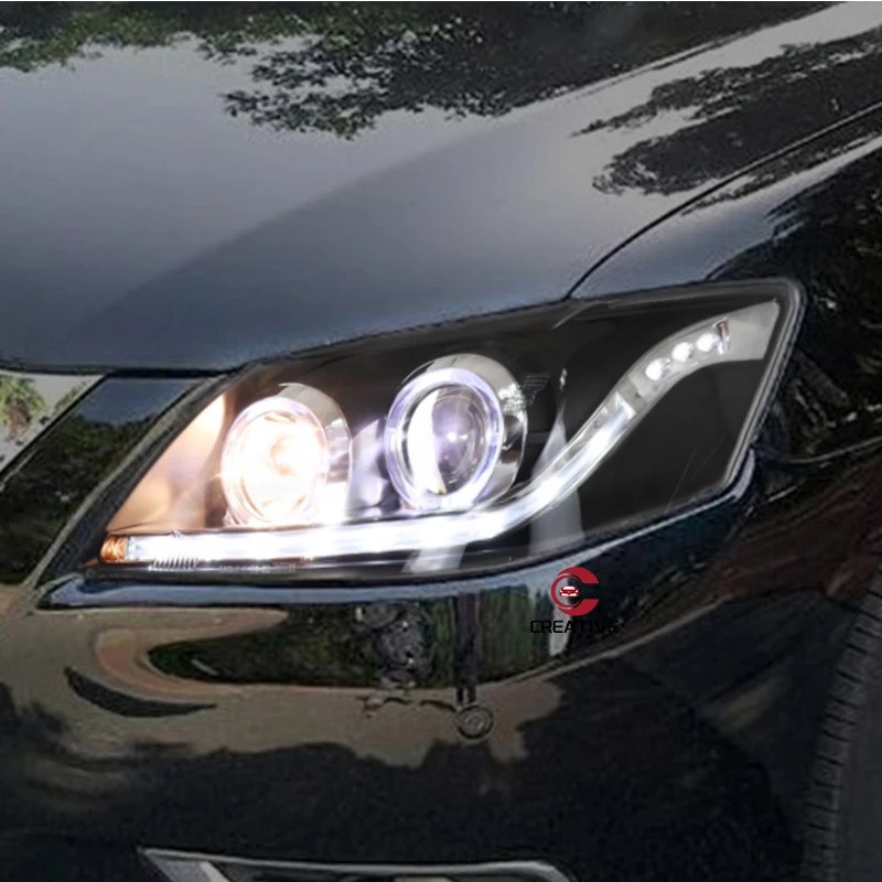For TOYOTA Camry  Aurion LED Strip  Angel Eyes Head Light  2009 2010 2011 Xenon Projector Lens