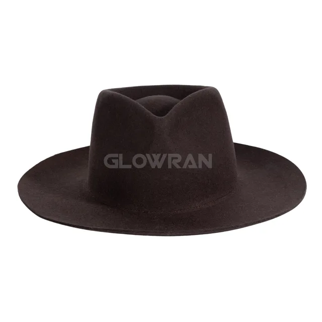 Wholesale Wide Brim Soft Wool Felt Blank Fedora Hats Women Various Colors