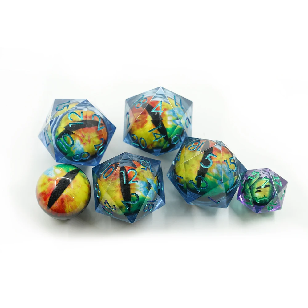 Resin sharp Edges 33MM Big Large D20 Dice Polyhedral Rpg D&d Dice RPG Game D20 Resin Dragon Eye Dice factory