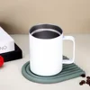 White stainless steel insulation mug-450ml