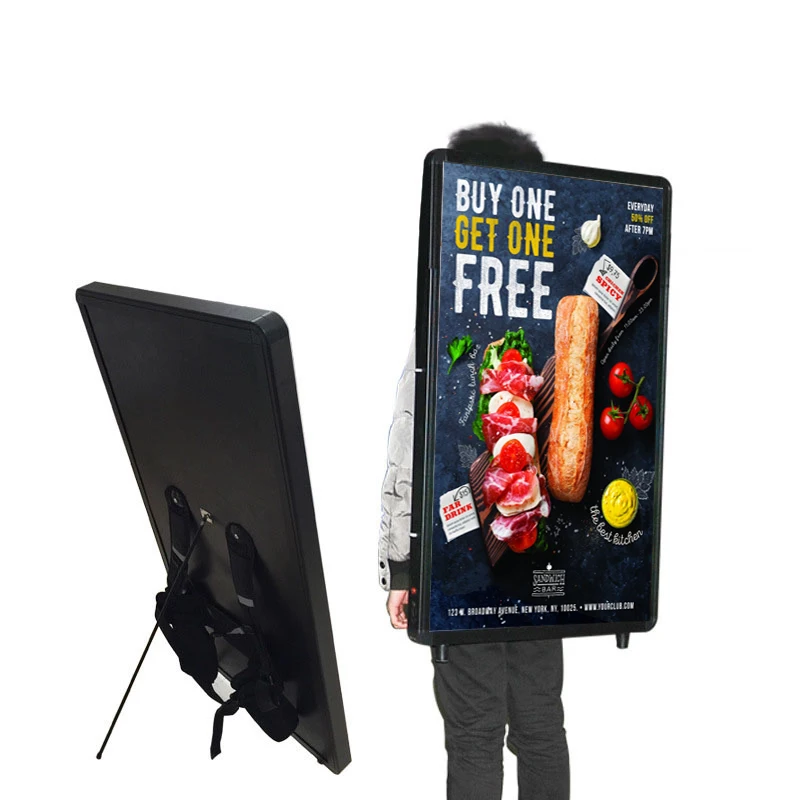 Portable LCD Video Player Menu Display Board and Light Box for Restaurant Advertising Ordering Backlight for Billboards