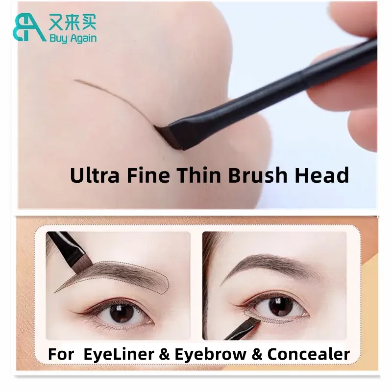 High Quality Private Label Single Ultra Fine Thin Flat Angled Eye Liner Eyeliner Brow Concealer