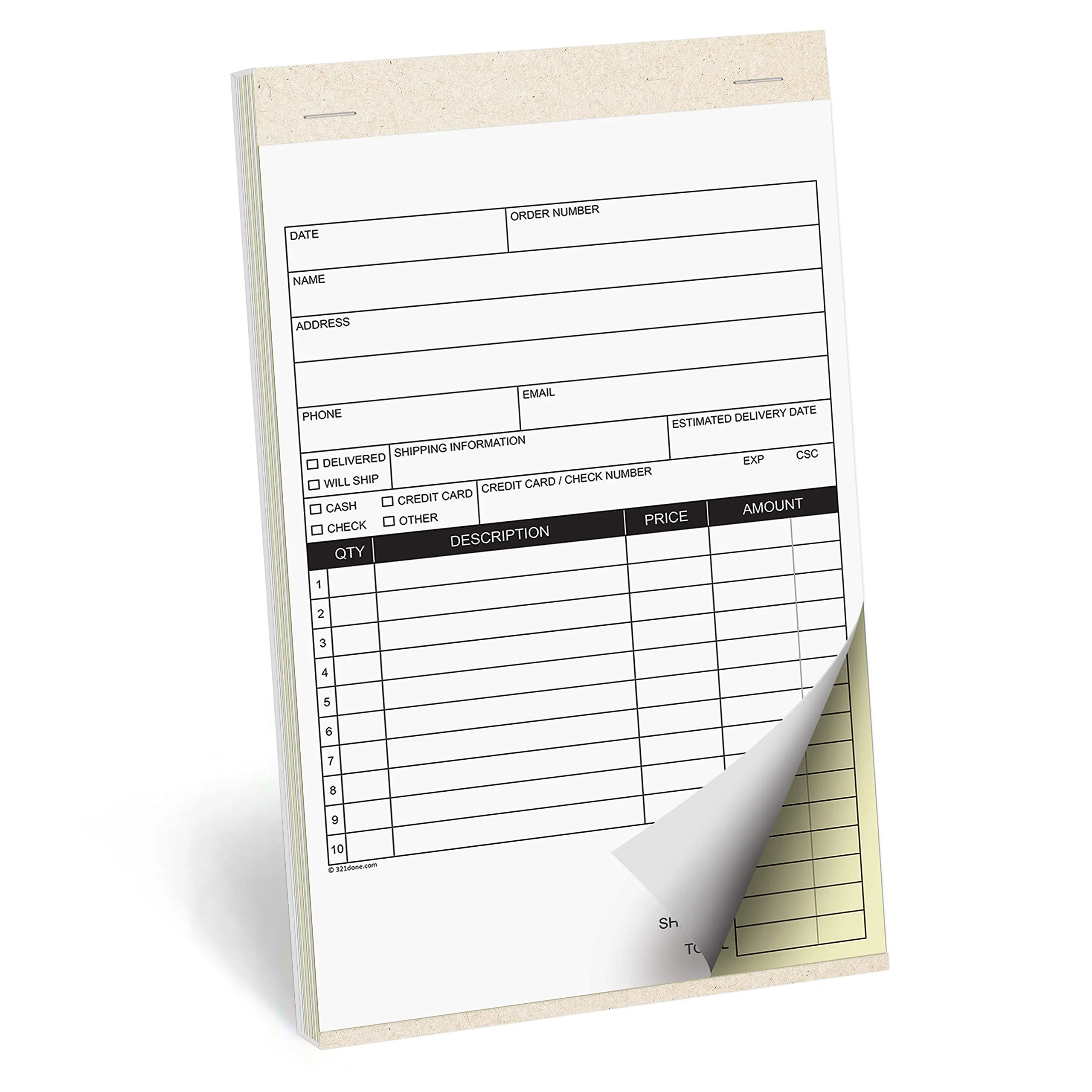 Customizable Tax Cash Receipt NCR Invoice Books Personalized Cheap Carbonless Copy Perfect Cardboard Serial Number Printing