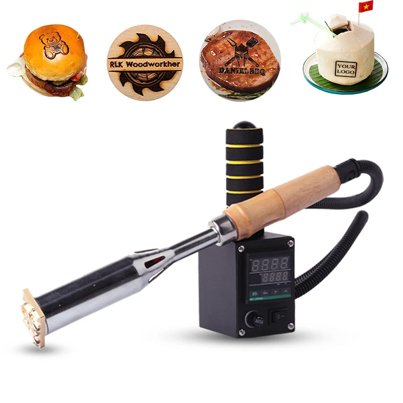 Personalized Seal Stamp Custom Brass Logo Leather Stamp With Steel Handle - For Wood, Cake, Leather, Heat Embossing Embosseur Personnalisé - Foto 6