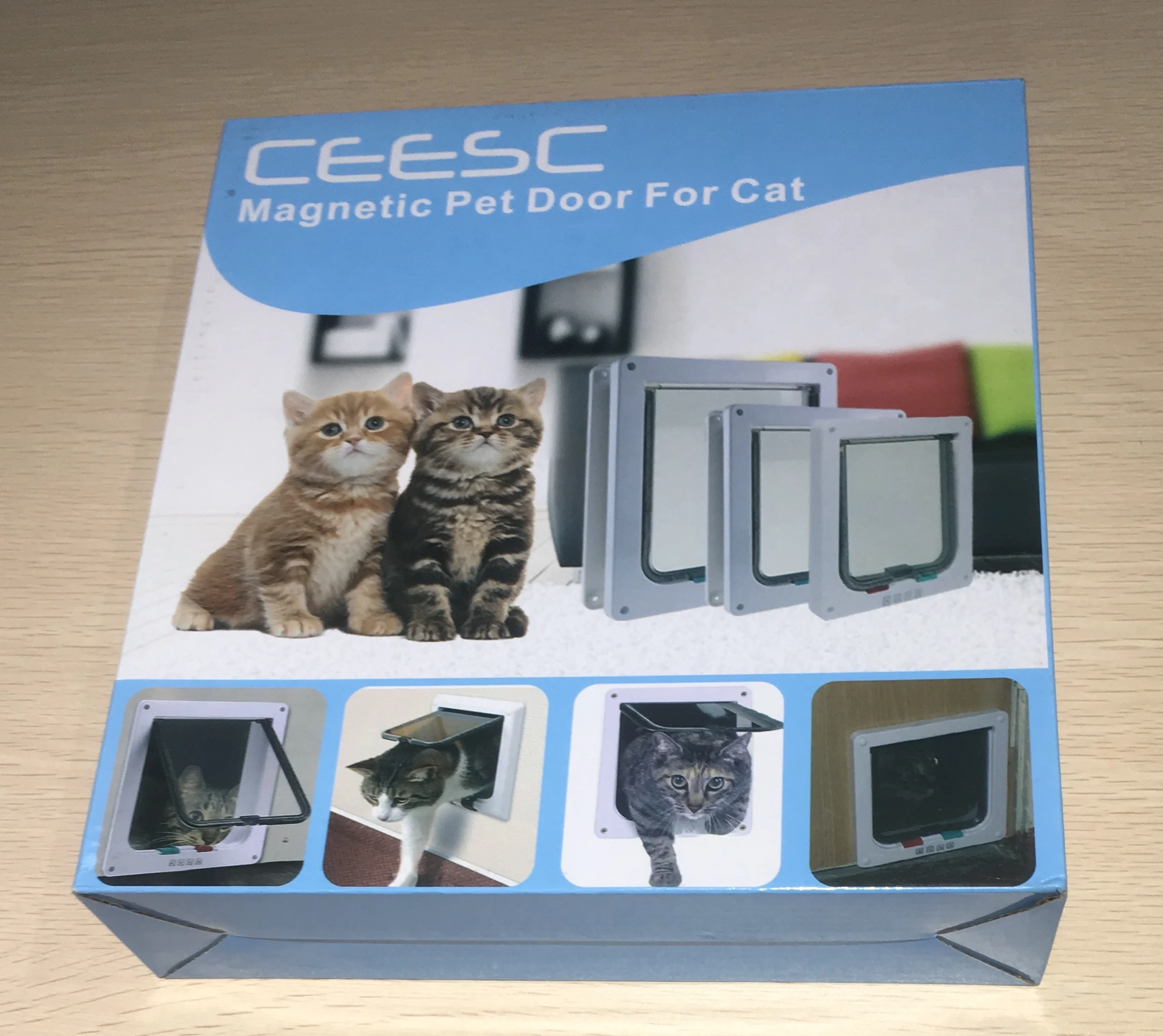 Upgraded 2022 Cat Door Pet Door With 4way Rotary Lock For Cats M Size