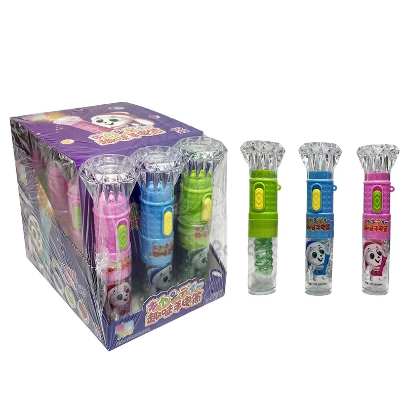 Flash Stick Small Fun Flashlight Candy Toy with Press Candy