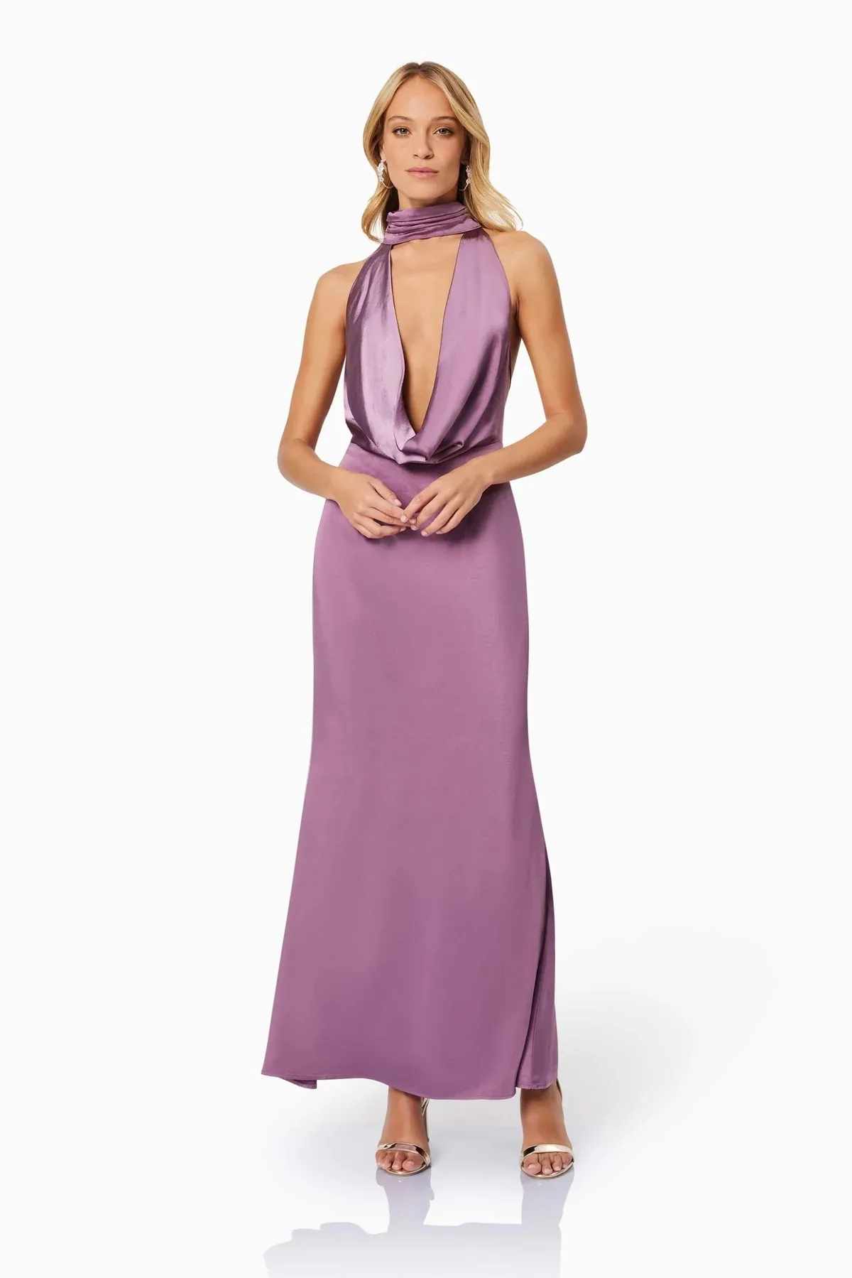 white christmas dresses Ruffled Embellished Purple Dress – ALBINA DYLA