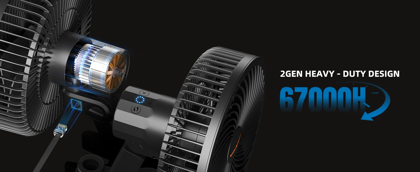 Over Fans Spider Farmer 6-Inch Clip Fan for Grow Tents - Efficient Ventilation