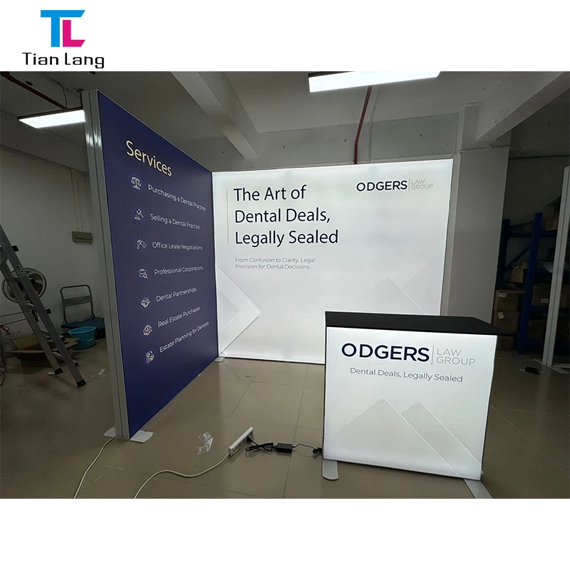 TianLang New Design 3x3 Advertising Led Light Box Booth For Exhibition Trade Show Booth Stand