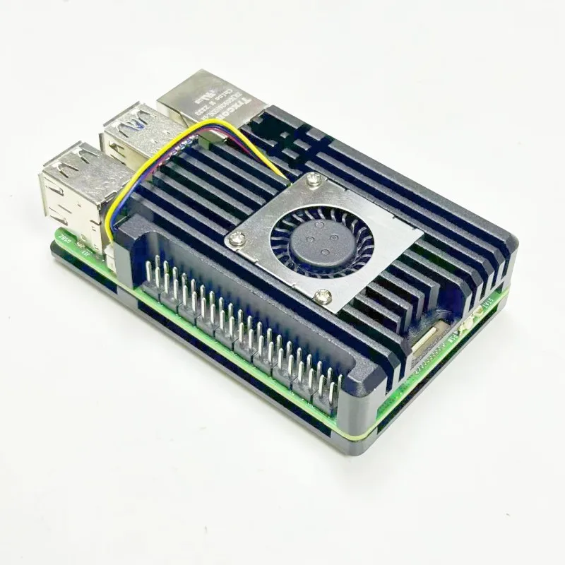 GeeekPi Acrylic Case for Raspberry Pi 5, with 4010 PWM Fan and 4PCS
