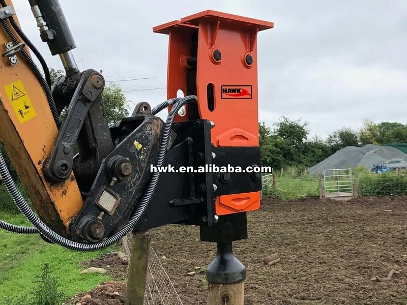 HAWK Earth-Moving Machinery Vibrate Hammer Post Pile Driver