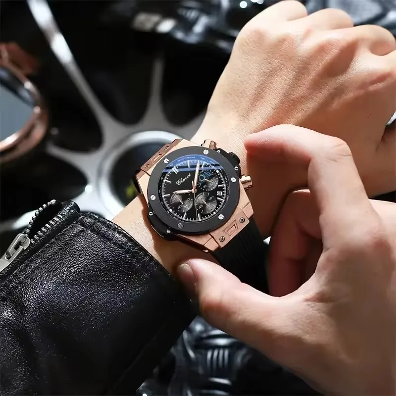 チミモッチ様 CHENXI 939 Black Watch for Men - Fashion & Functionality