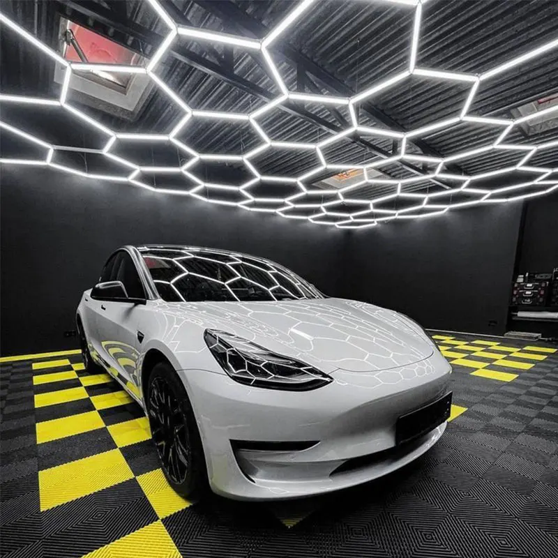 110V-220VアルミニウムLedヘキサゴンライトガレージ天井用車の詳細六角