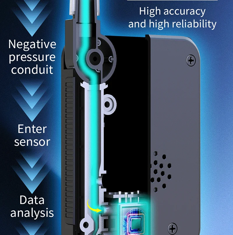 D1000 Professional Digital Breath Alcohol Tester with Electrochemical Sensor OLED Display High Accuracy