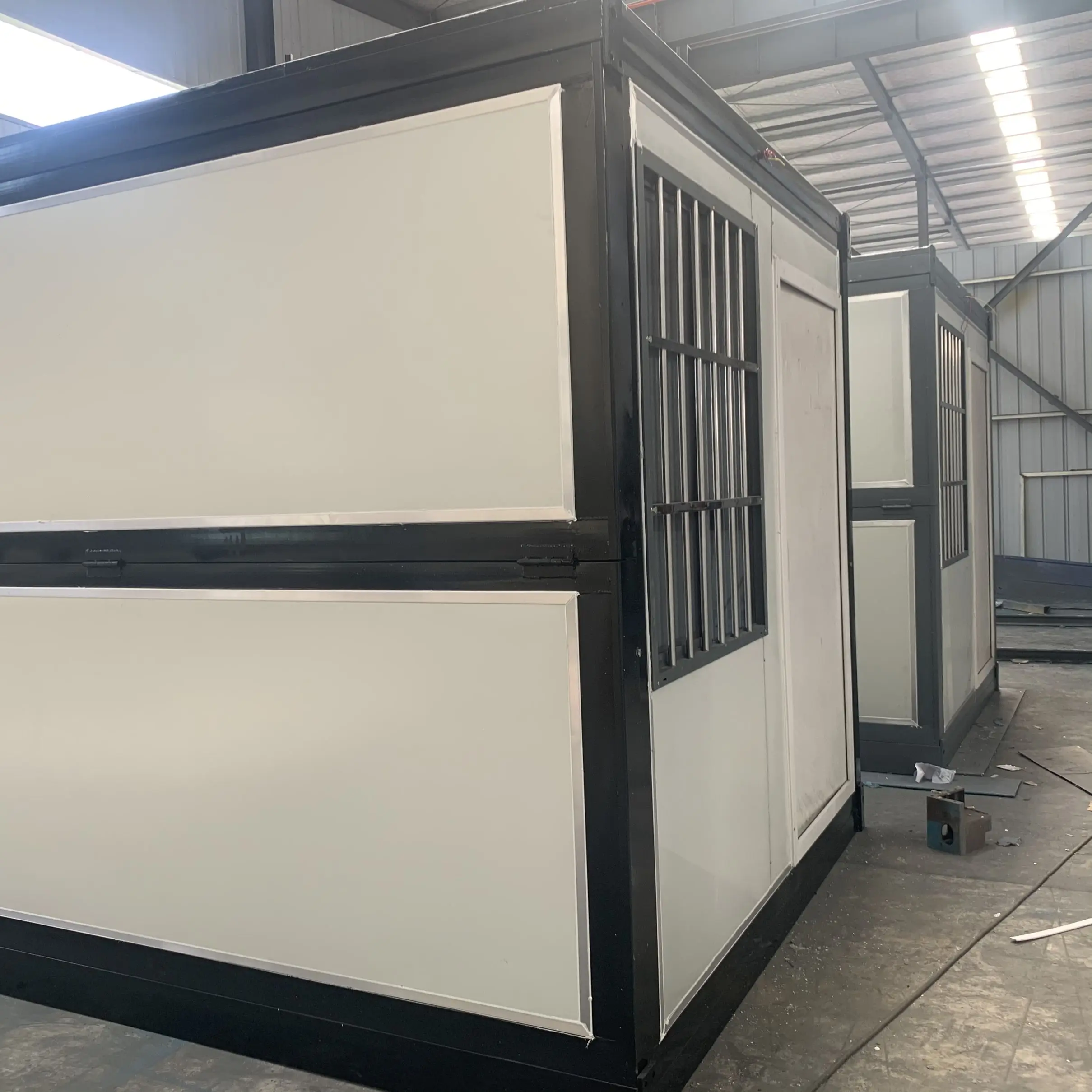 20ft Prefab Modular Tiny Foldable Metal Frame Folding Container House ...