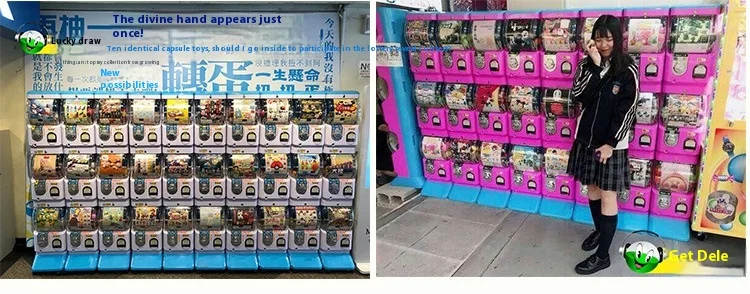 Manufacturer's Fully Automatic Single-Layer for Gashapon Coin-Operated Games 1-Year English Plastic Vending Machine for Children