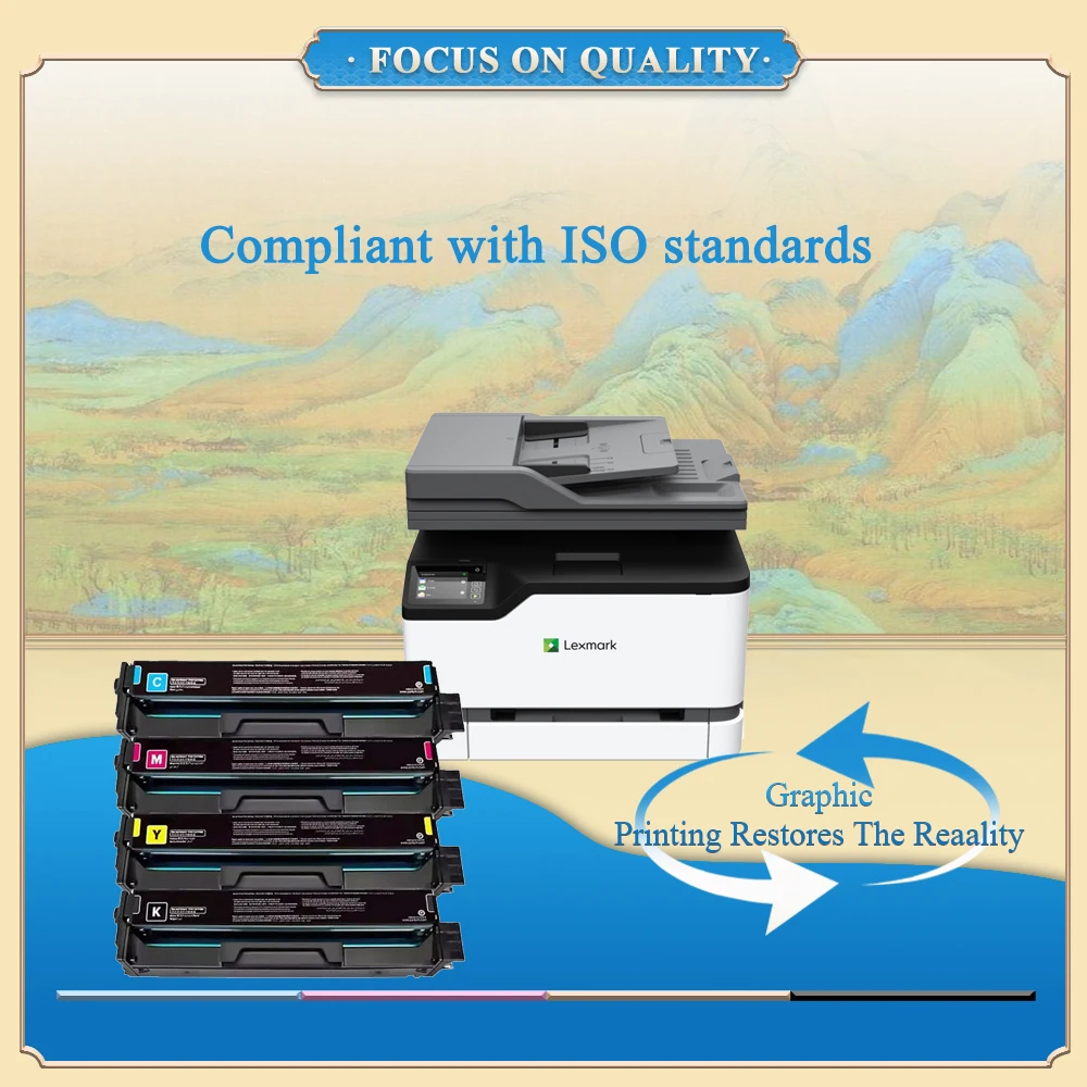 20N1HK0 20N1HC0 20N1HM0 20N1HY0 Toner Cartridges Compatible For Lexmark CS331dw CS431dw CX331adwe CX431adw Printers, Includes Chip, High Yield 4500 Pages (Black