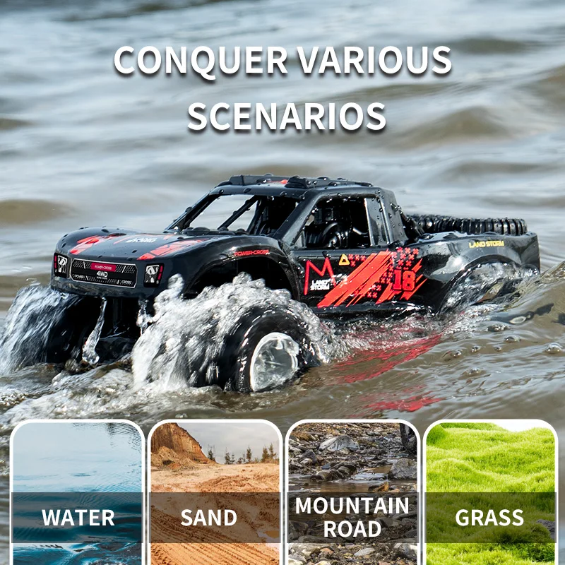 4WDオフロードラジコンカー JJRC Q156 4WD 4x4 ラジコンカー 四輪駆動 2.4G 水陸両用 モンスターRC