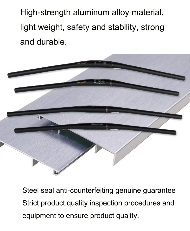 Guidon VTT Descente Aluminium - 31,8 Mm X 720 Mm - Noir - Neuf