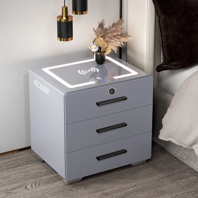 Bedside Table Smart Touch Mini Fridge Nightstand with Wireless Charger -  China Bedside Table, Smart Touch Table