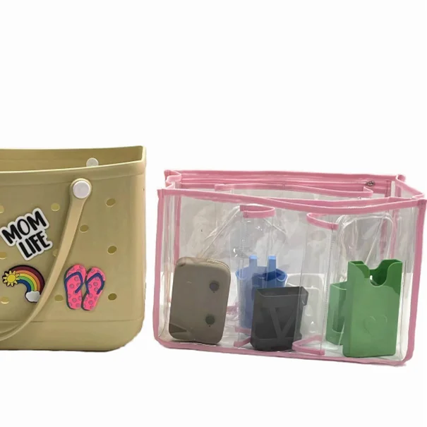 Sac Fourre-tout De Plage En PVC - Avec Pochette Intérieure Amovible - Neuf