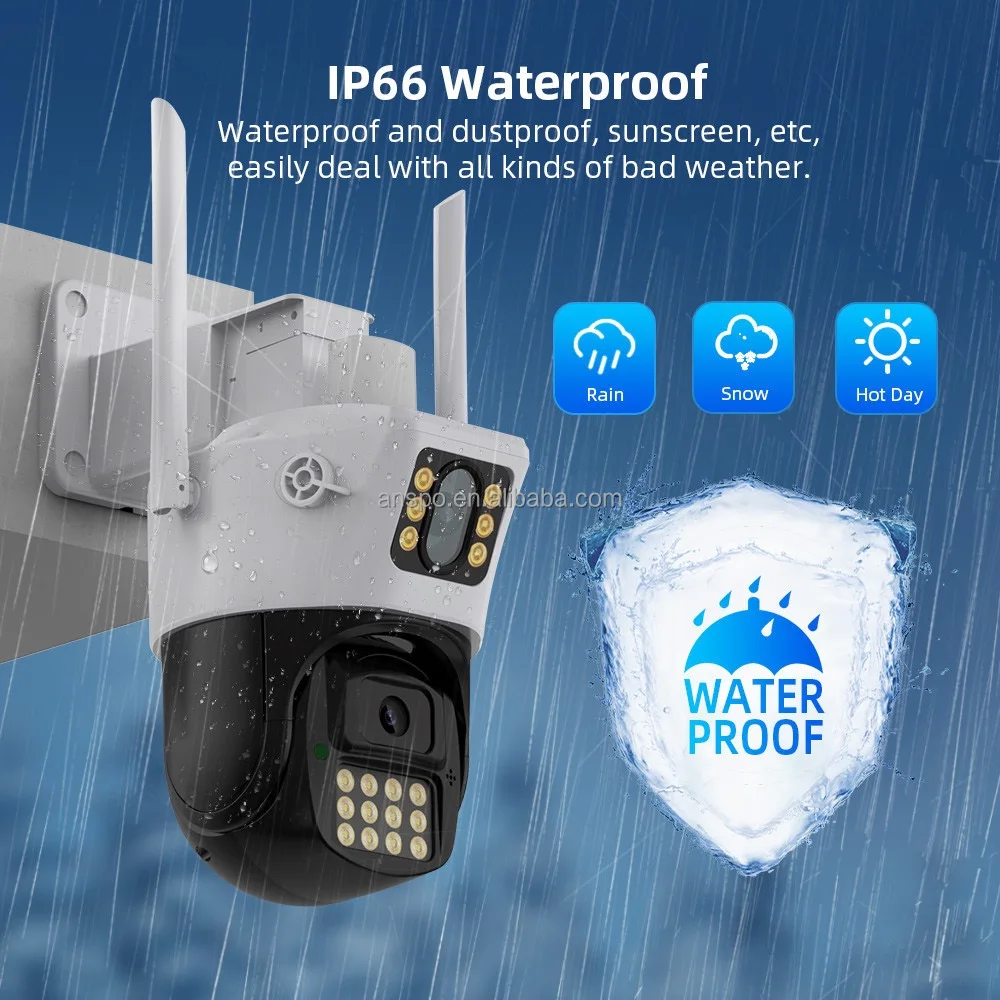 4MP Dual Lens Smart Wifi Camera  Wireless Video Surveillance CCTV Cameras P2P