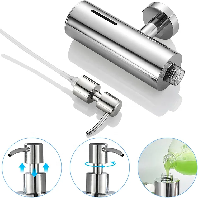 Round Wall Mounted Stainless Steel Liquid Soap Dispensers