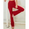 poppy red flared legging