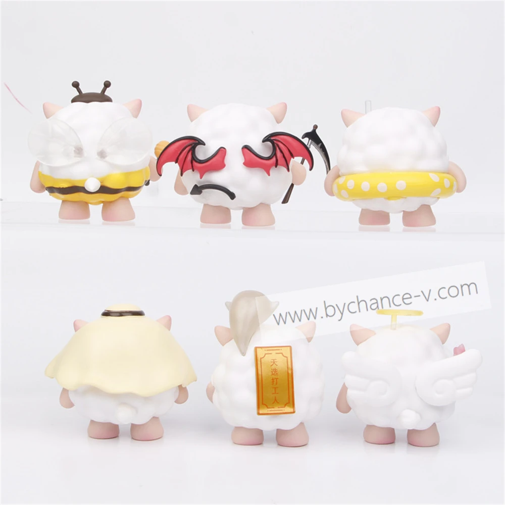 Cosplay Baby Lamb Designer Toy Adorable Sheep in Different Costume Plastic Figure Animal Theme Blind Box Toy
