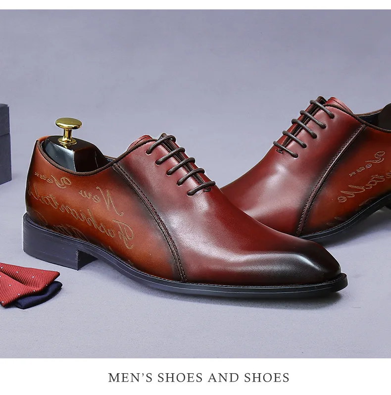 Zapatos formales de cuero genuino para hombre, Oxford británico