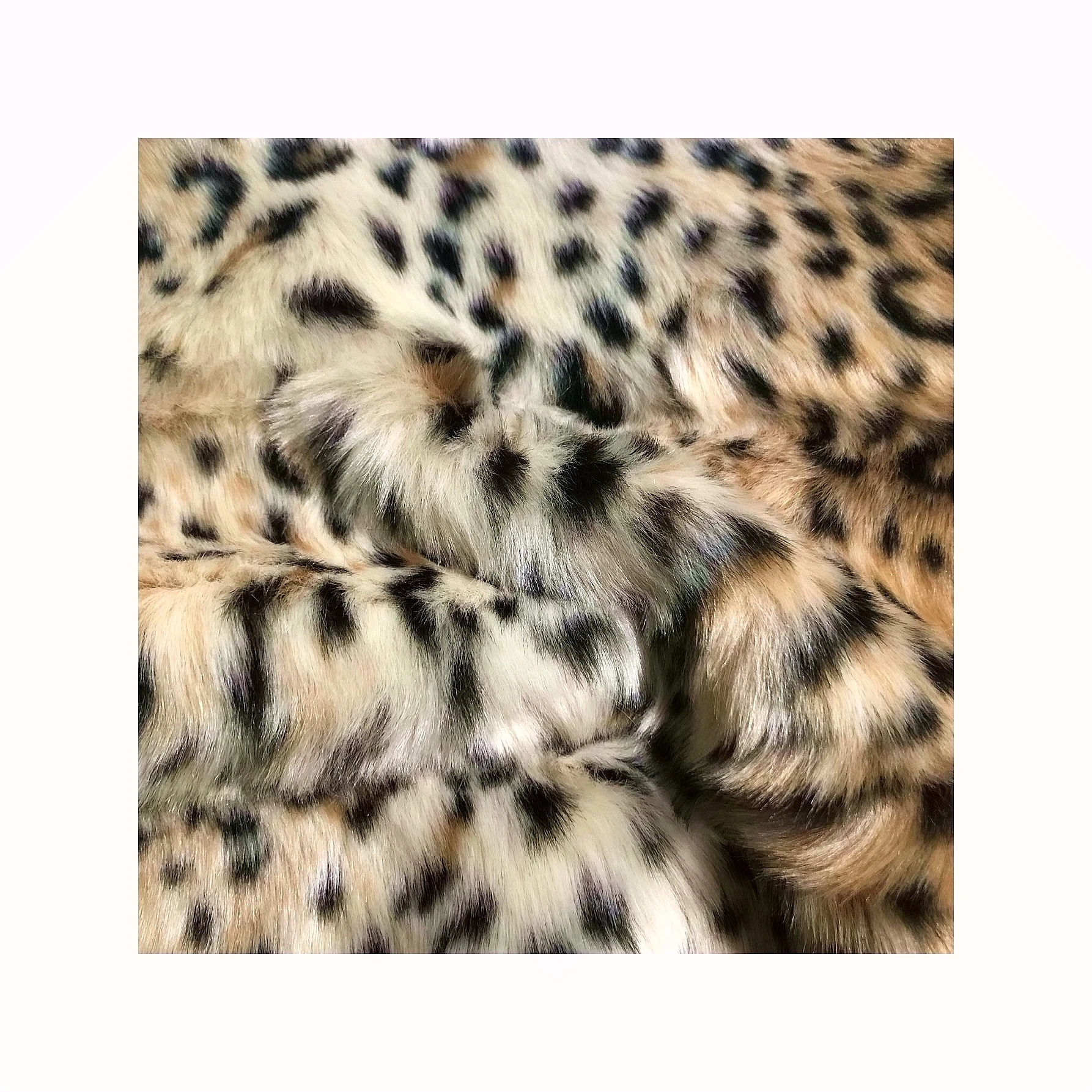 SUPER SOFT SMOOTH POLYESTER MADE LEOPARD FUR FABRIC