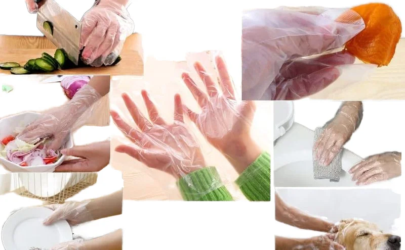 High Quality Disposable TPE/CPE/PE Gloves clear Plastic for Home Restaurant Fried Chicken Pizza 100PCS/bag