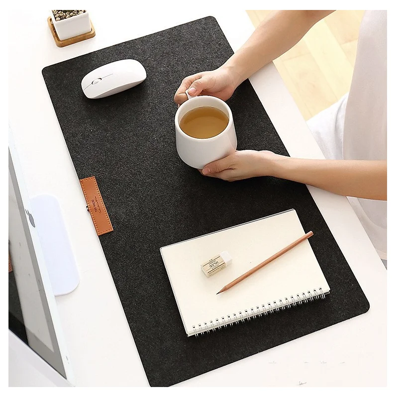 Extra Large Rectangular Solid Gaming Mouse Pad Felt Office Warm Hands