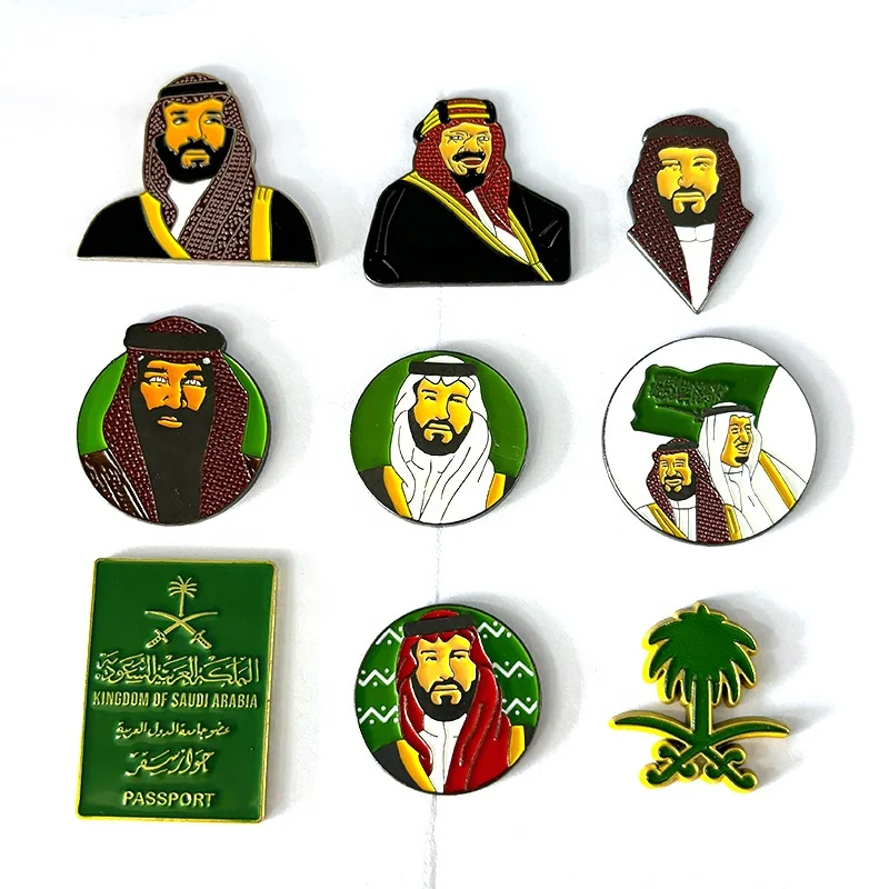 サウジアラビア　国章　ピンバッチ　ゴールド サウジアラビア国章バッジ建国記念日ギフト| Alibaba.com