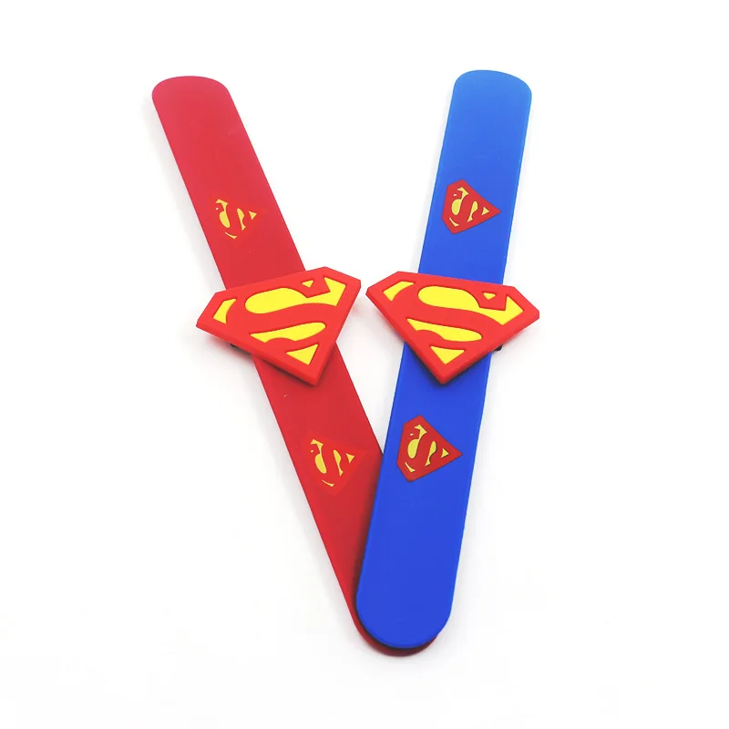 Details about   Spiderman Batman Slap Wristbands Superhero Kids Bracelet Party Prop Silicone Toy 