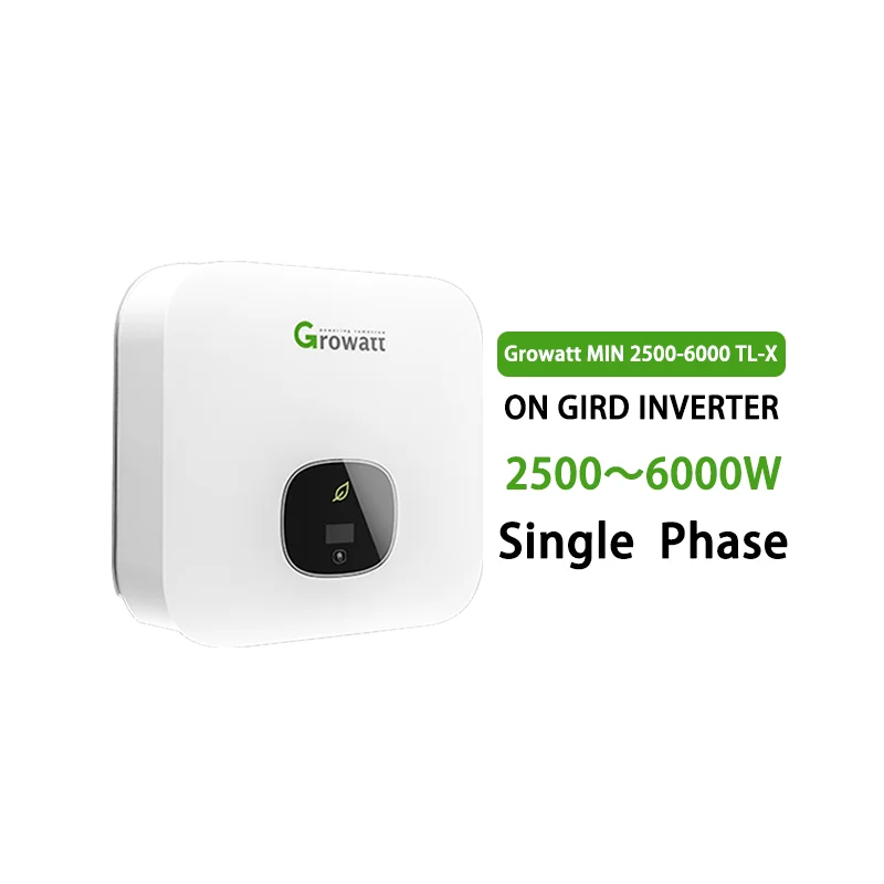 Growatt Mppt on grid inverter 3KW 5KW 6kw 48v solar power inverter MIN2500-6000 growatt inverter with IP65 for home use