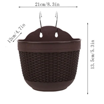 Staffa Portavasi In Metallo Smart Garden 12/14" Nera - Gancio A Muro Per Fiori E Piante, Decorazione Esterna