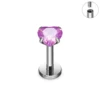 Cuore d'argento rosa