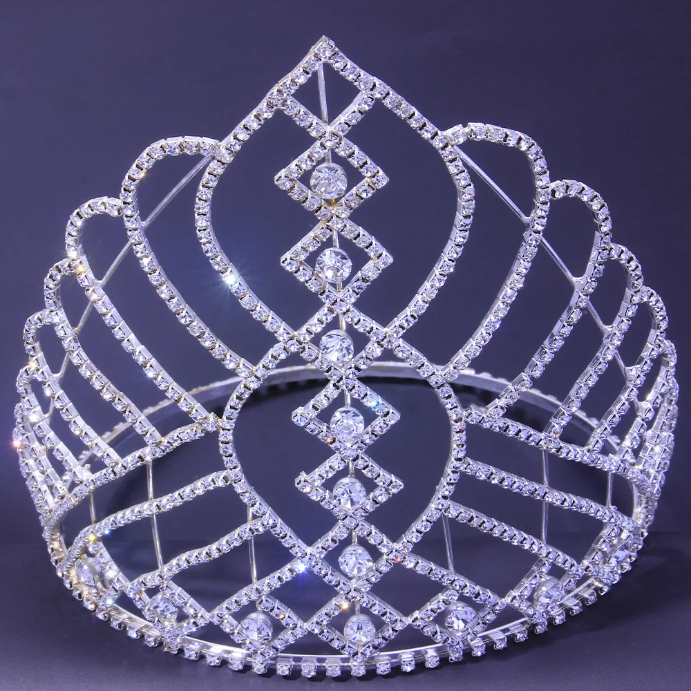 Модная Роскошная Свадебная Тиара для невесты большие короны со стразами