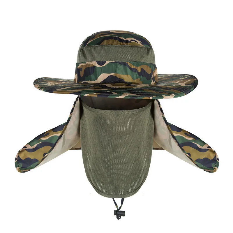 Sombrero de Pesca de Exterior Protección Solar Sol Camping Chal Gorro 
