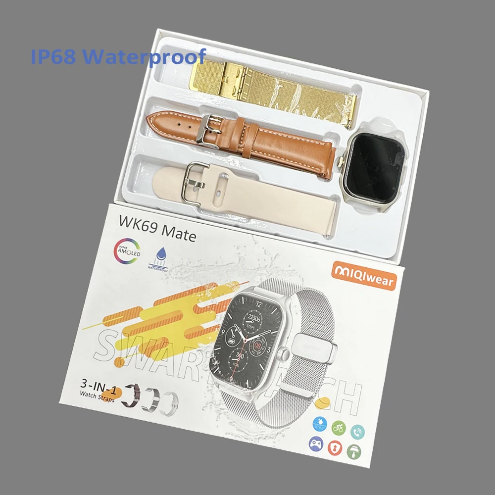 WK69 Mate PK 2024 nuevo regalo para mujer traje reloj inteligente reloj  con pantalla táctil rastreador de fitness reloj inteligente para mujer