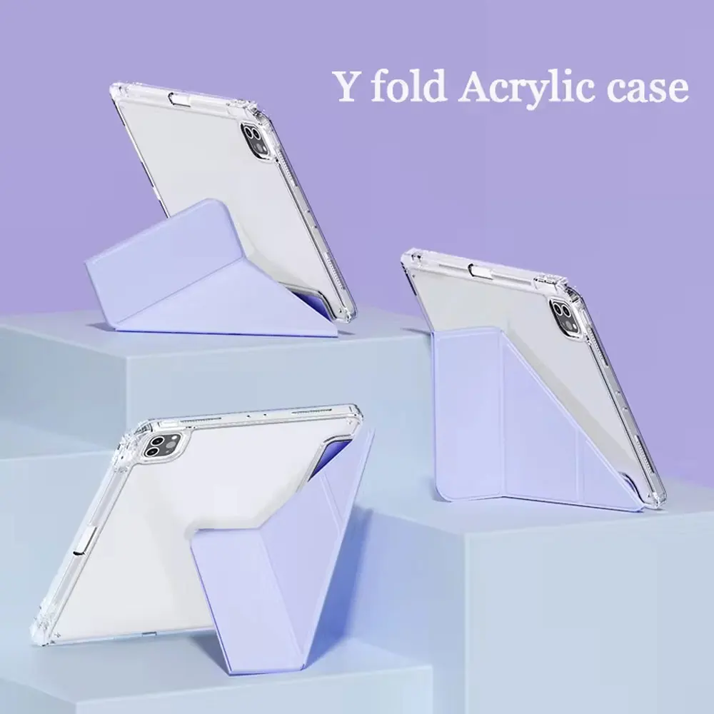 Tablet Case For Ipad Air Pro 13 11 2024 2022 2021 2020 Covers Rugged Custom Cover Clear Y Fold Acrylic Pbk153 Laudtec factory