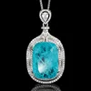 PA blue pendant with Chopin chain