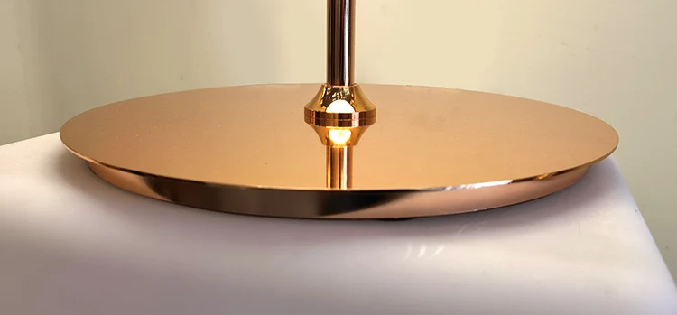 Modern Home decor designer Round Luxury Copper bedside LED Glass equator Table Lamp