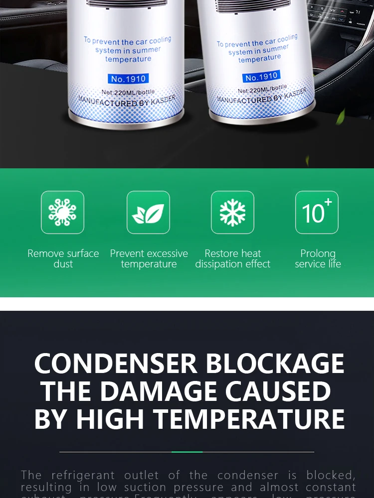 Kasder Car Ac Air Condenser Cleaner Hvac A.c Cooling Coil Cleaner Foam