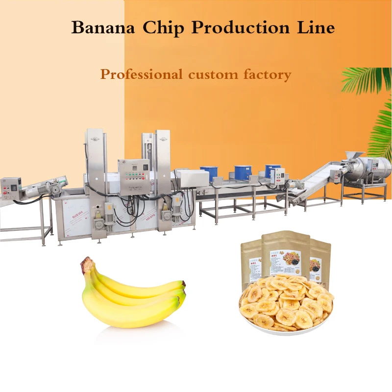 High Quality Custom Plantain Chips Complete Processing Line Automatic Banana Chips Making 5418