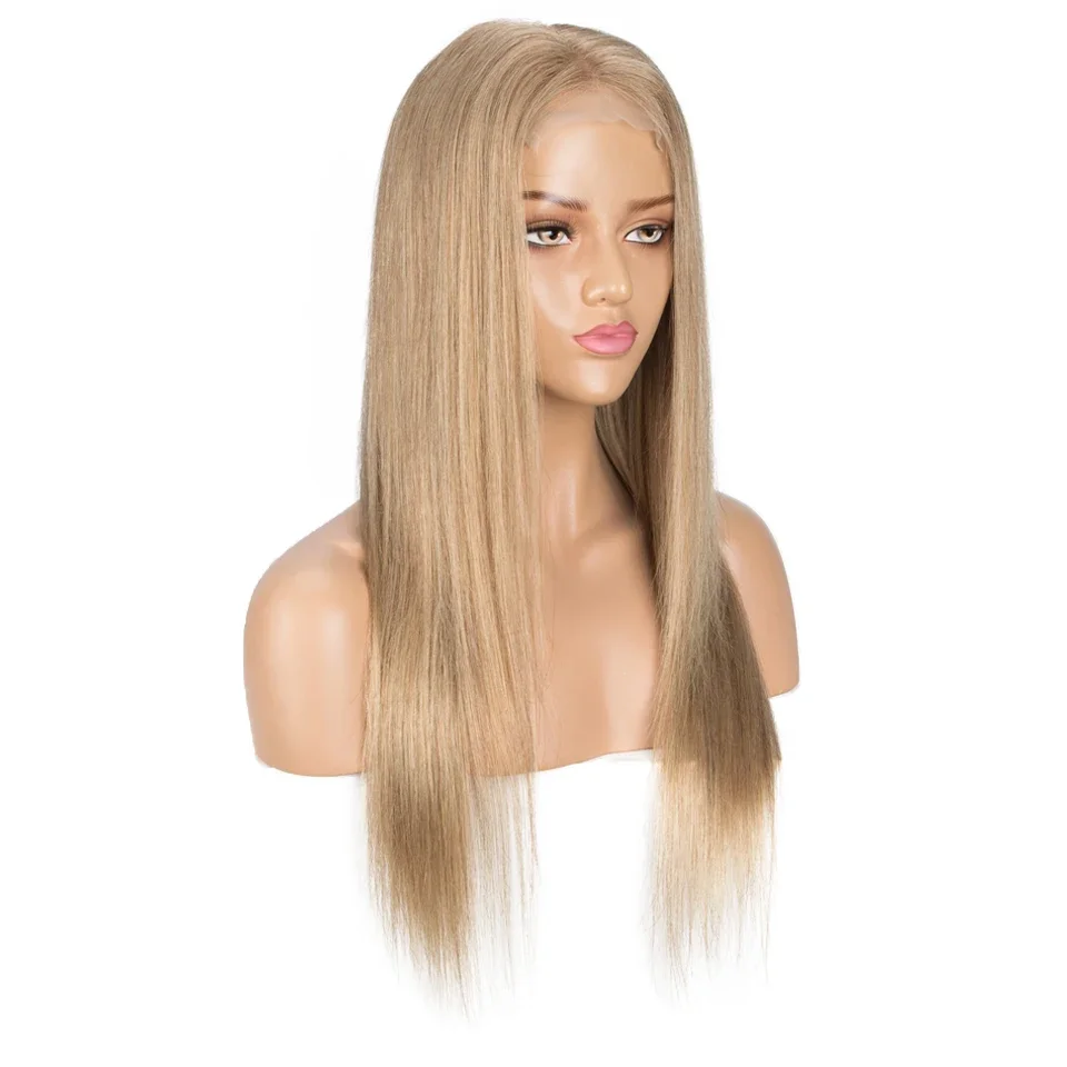 Glatte menschliche Haare blonde Lace Front Perücke gerade Bob Verschluss Gold brasilianische Highlight Cosplay Perücken_voghion.com